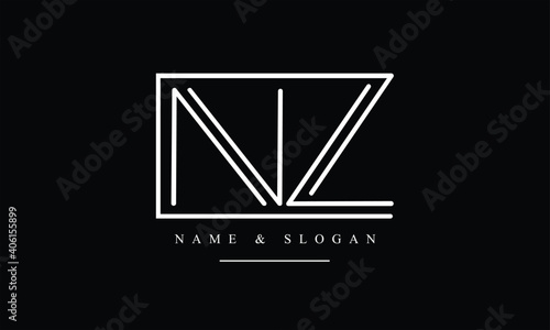 NZ, ZN, N, Z abstract letters logo monogram