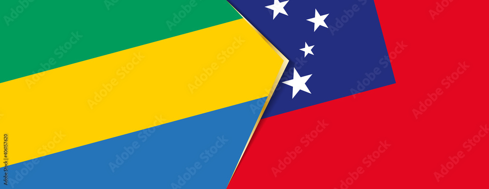Gabon and Samoa flags, two vector flags. Gabon and Samoa flags, two vector flags.