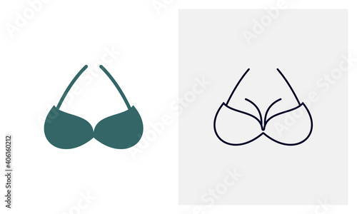 Bra icon logo design vector template, Fashion icon concepts, Creative design