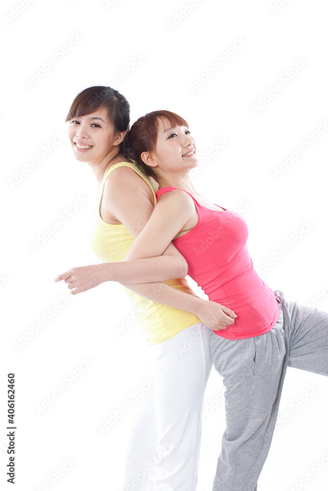 Portrait of two happy young female friends Portrait of two happy young female friends