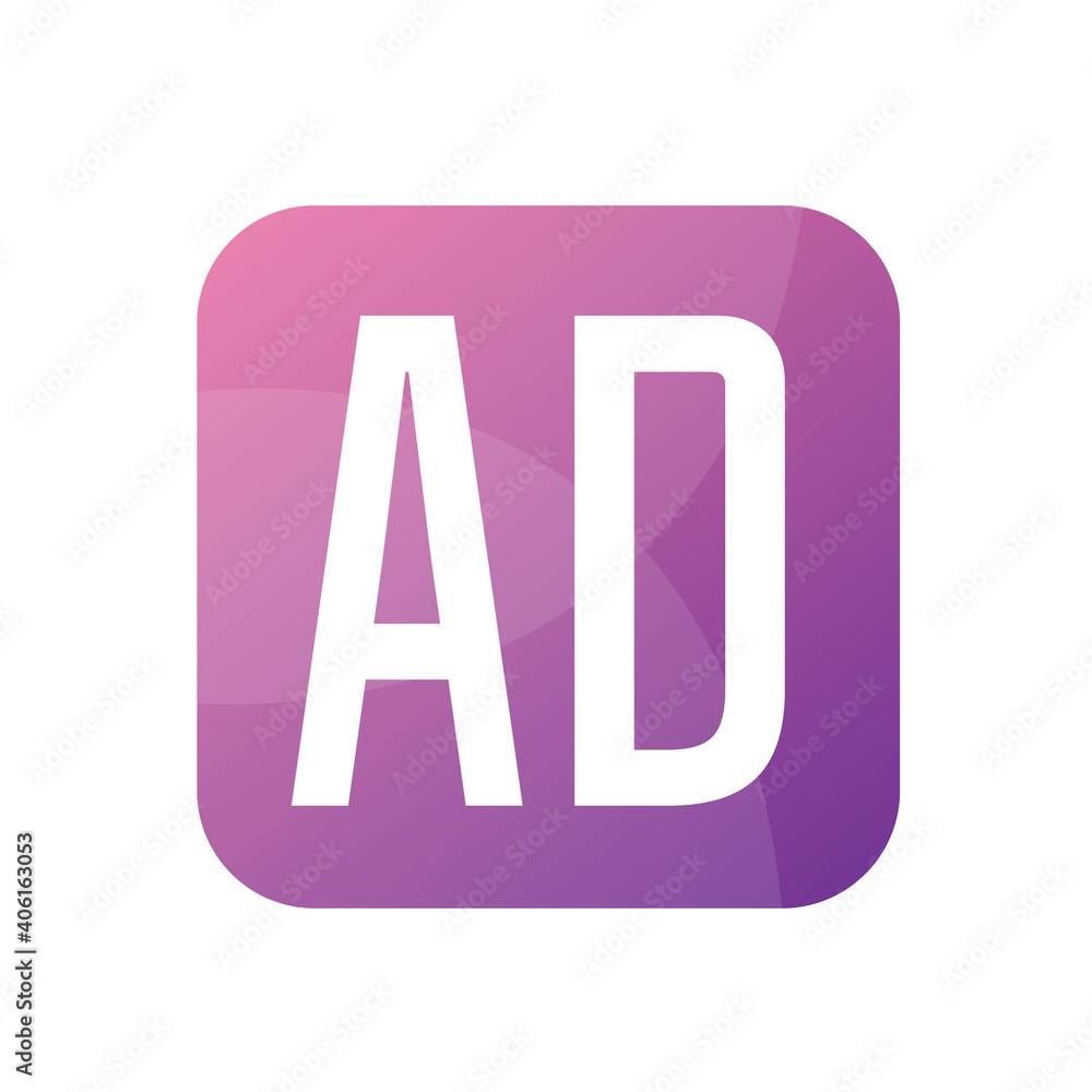 AD Letter Logo Design With Simple style AD Letter Logo Design With Simple style