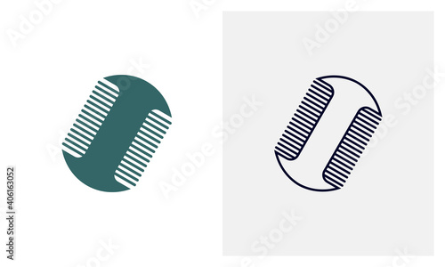 Hair comb icon logo design vector template  Fashion icon concepts  Creative design