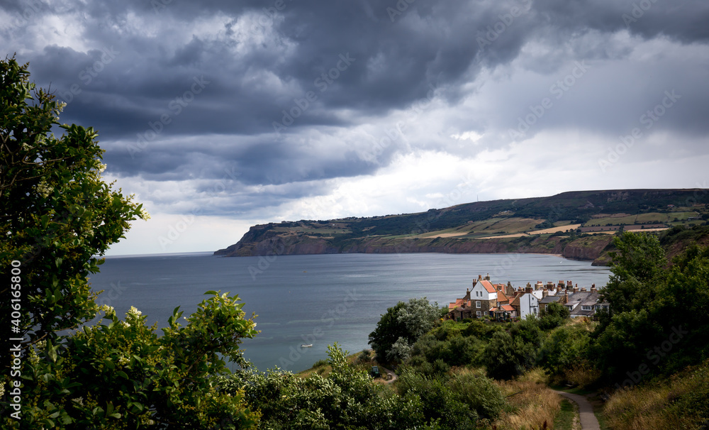 Looking out over Robins Hood bay