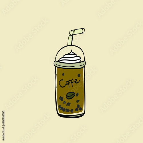 illustration of a bottle of coffee photo