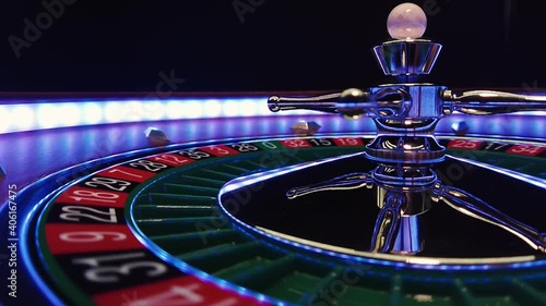 Roulette table close up at the Casino