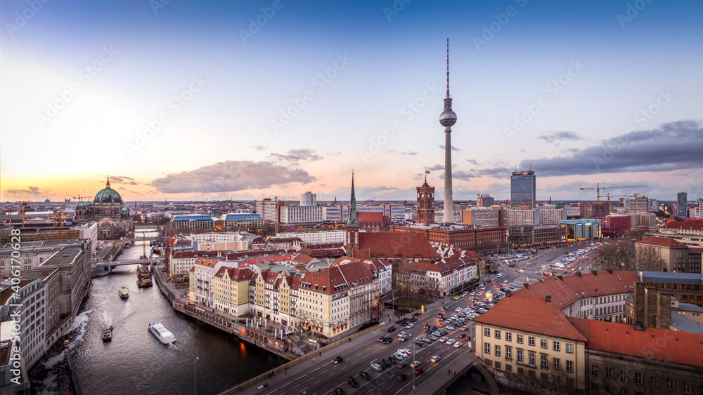 Obraz premium Berlin Golden Hour Panorama