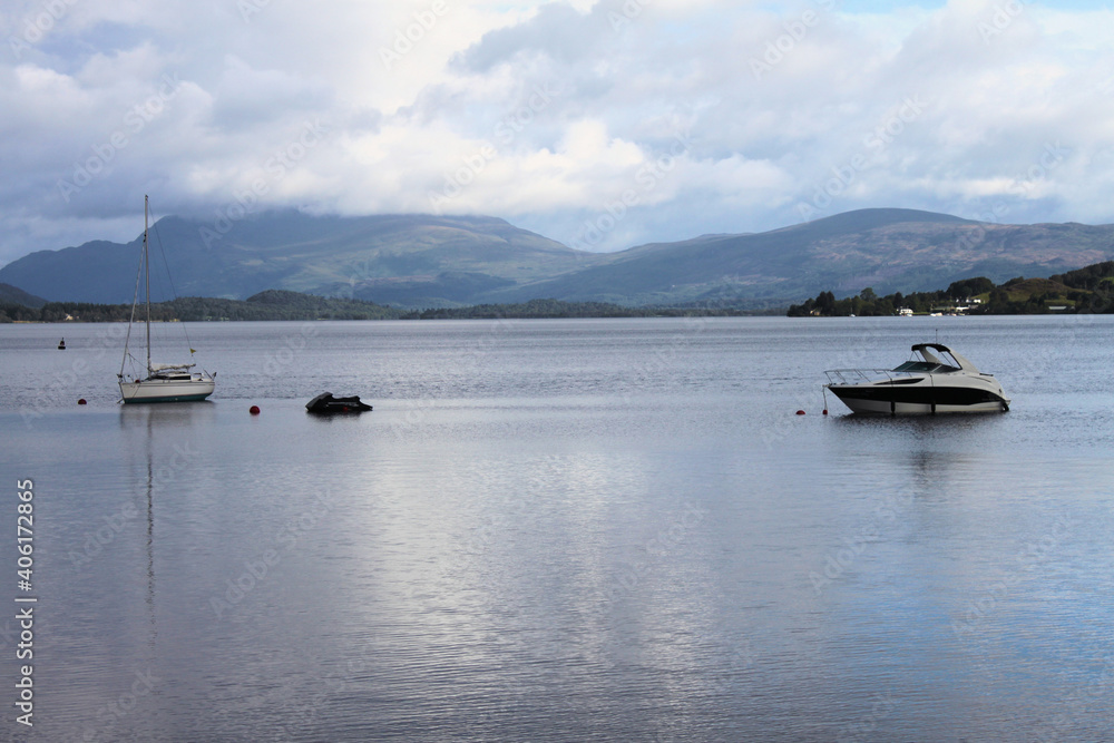 A view of Lock Lomond in Scotland
