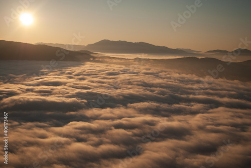 Beautiful landscape in the Caucasus mountains.