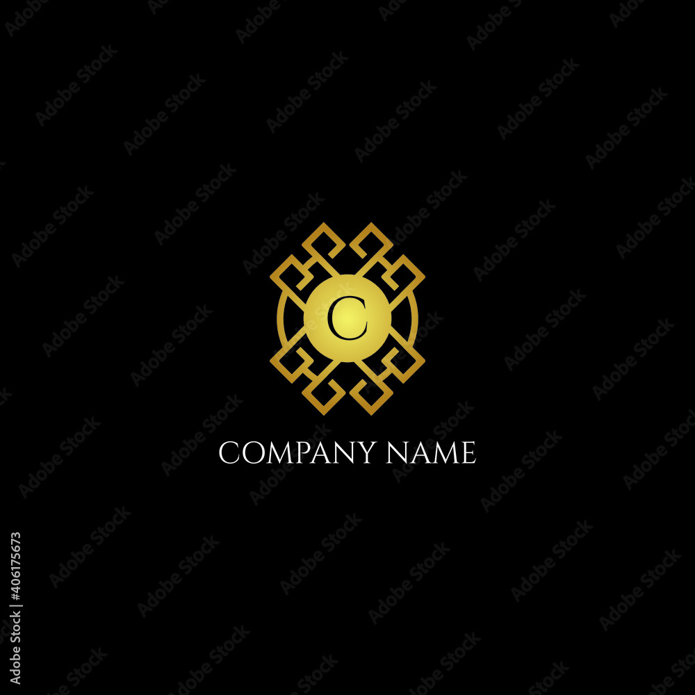 Letter C logo, abstract logo luxury ornament golden gradient logo, Luxury Hotel Logo Letter C logo, abstract logo luxury ornament golden gradient logo, Luxury Hotel Logo