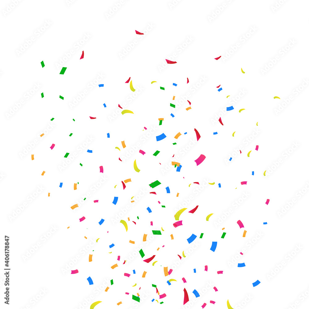 colorful confetti on white background EPS10