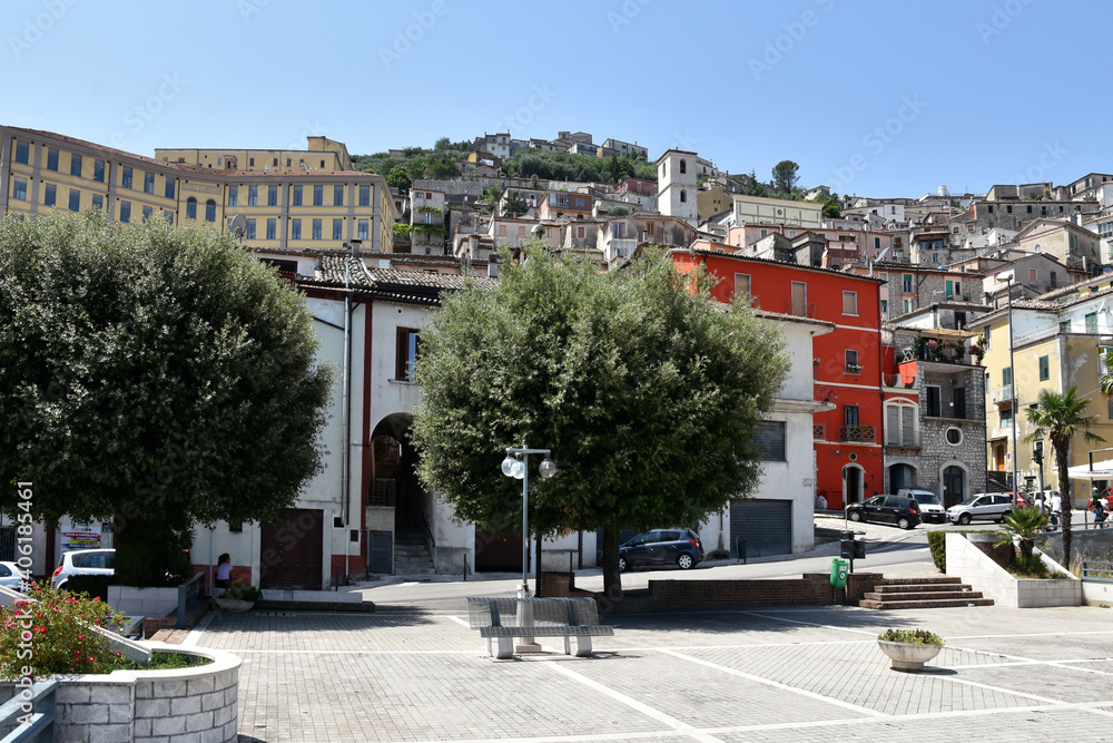 The central square of Morcone, an old town in the province of Benevento.