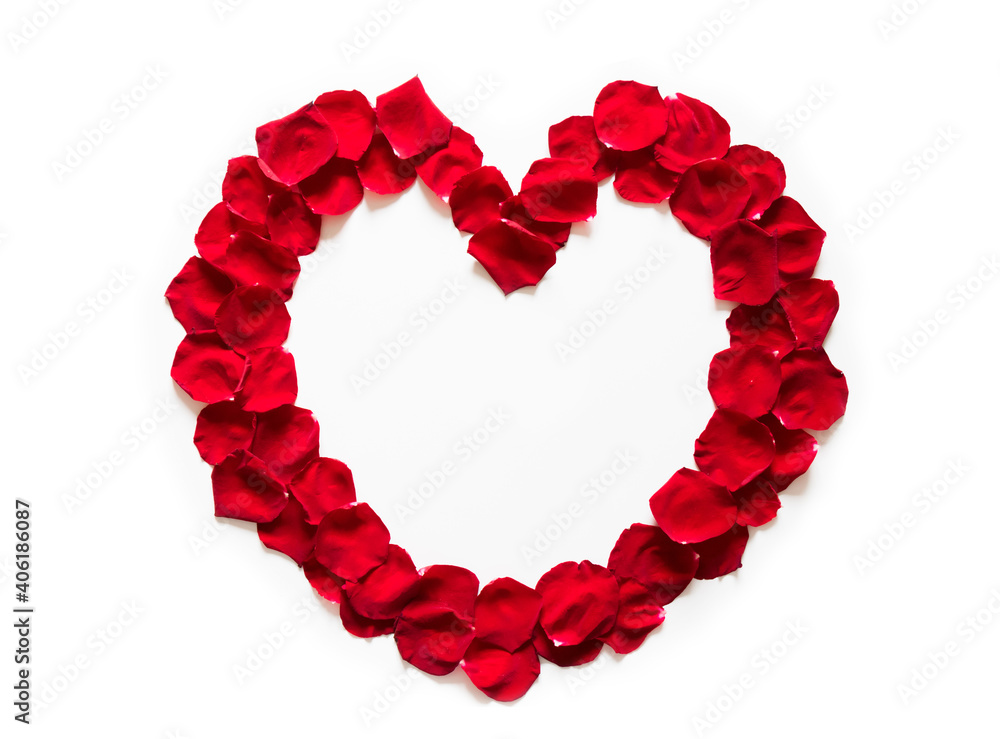 Heart of red petals rose flower Heart of red petals rose flower