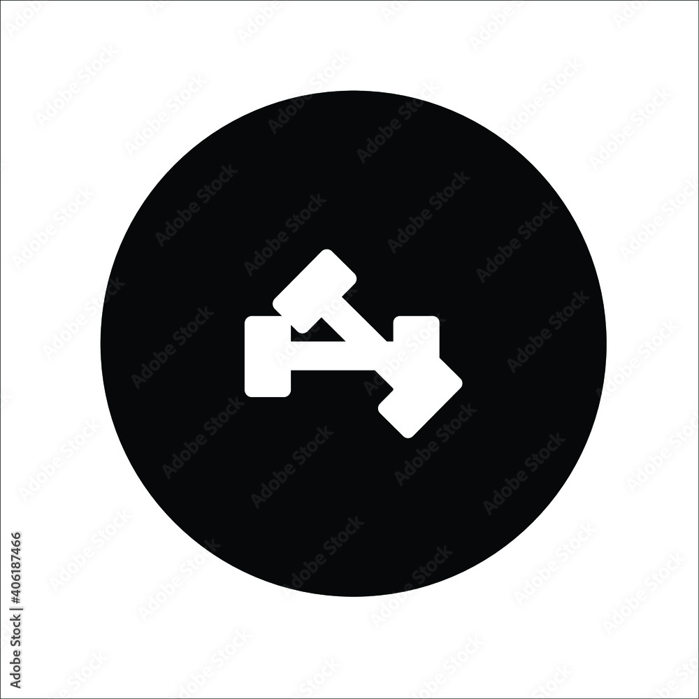 two dumbbells for sports vector solid icons two dumbbells for sports vector solid icons