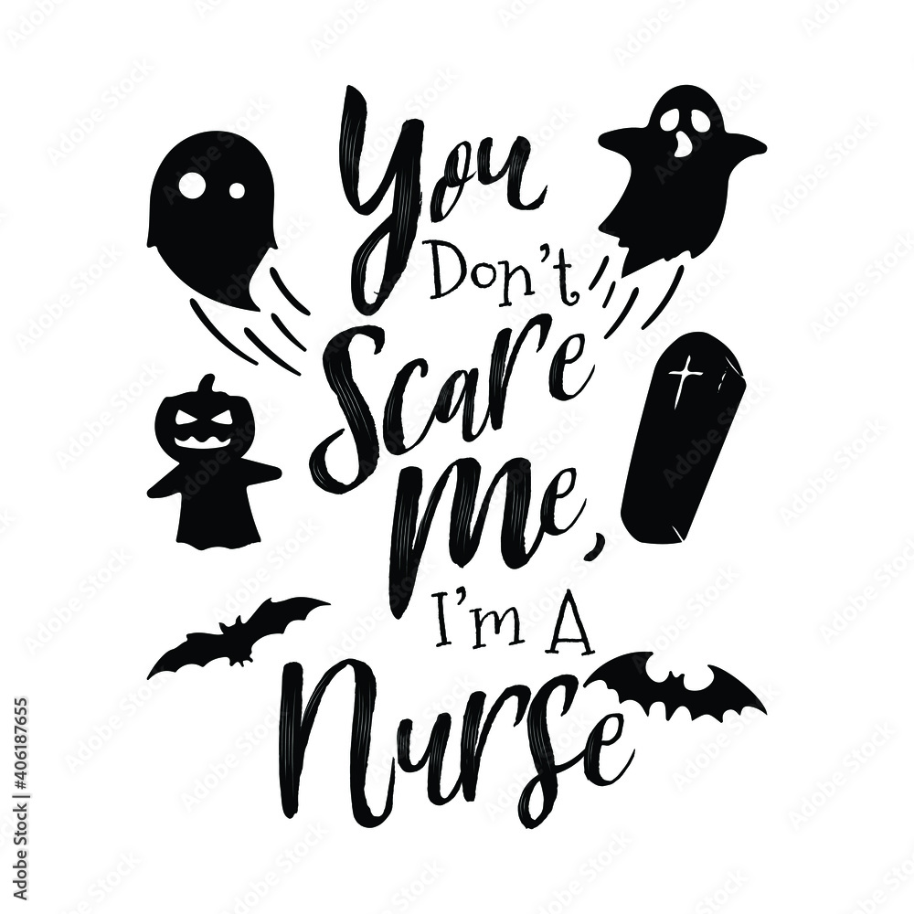 Obraz premium Funny Quote Nurse Text and Illustration