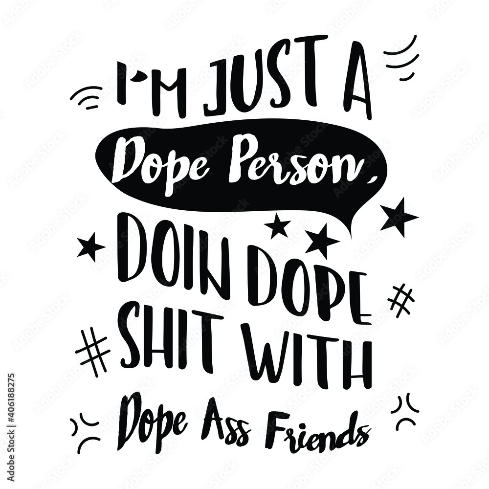 Obraz premium Funny Quote American Africa text and illustration