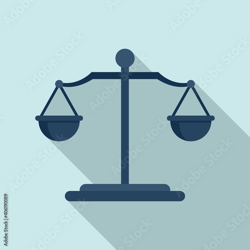Judge balance icon. Flat illustration of judge balance vector icon for web design