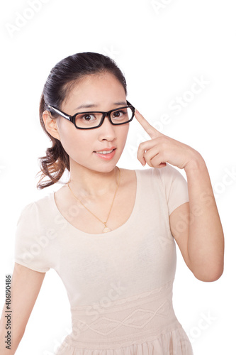 Portrait of a Young woman wearing eyeglasses
