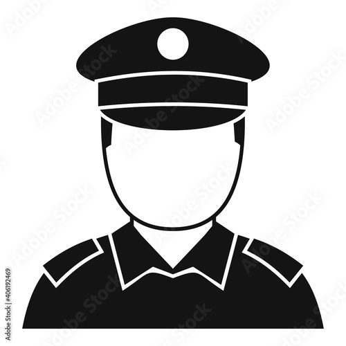Policeman cop icon. Simple illustration of policeman cop vector icon for web design isolated on white background