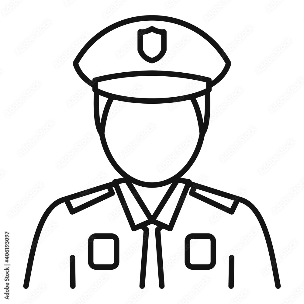 Indian policeman icon. Outline indian policeman vector icon for web design isolated on white background Indian policeman icon. Outline indian policeman vector icon for web design isolated on white background