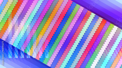 Abstract bright colored background. Lots of prongs with shadows. Clipping mask. EPS10