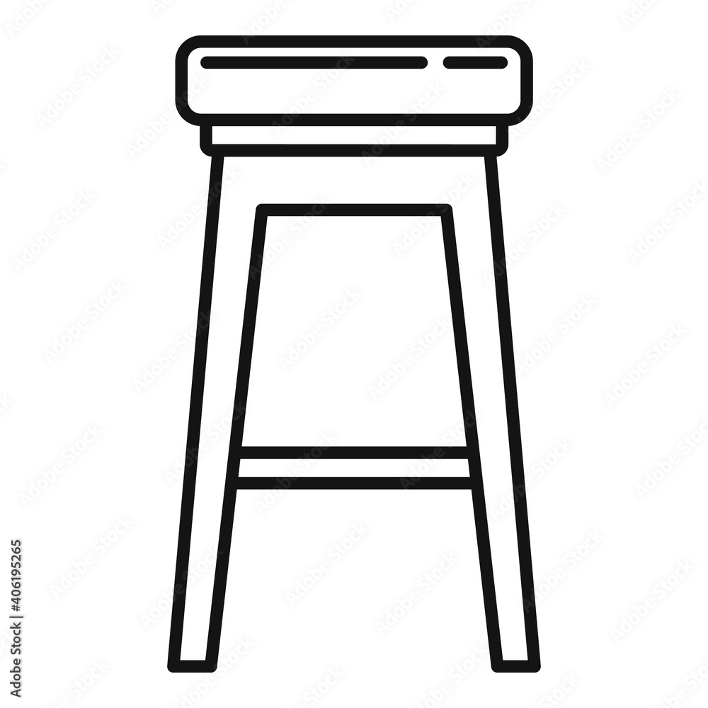 Coffee cafe chair icon. Outline coffee cafe chair vector icon for web design isolated on white background Coffee cafe chair icon. Outline coffee cafe chair vector icon for web design isolated on white background