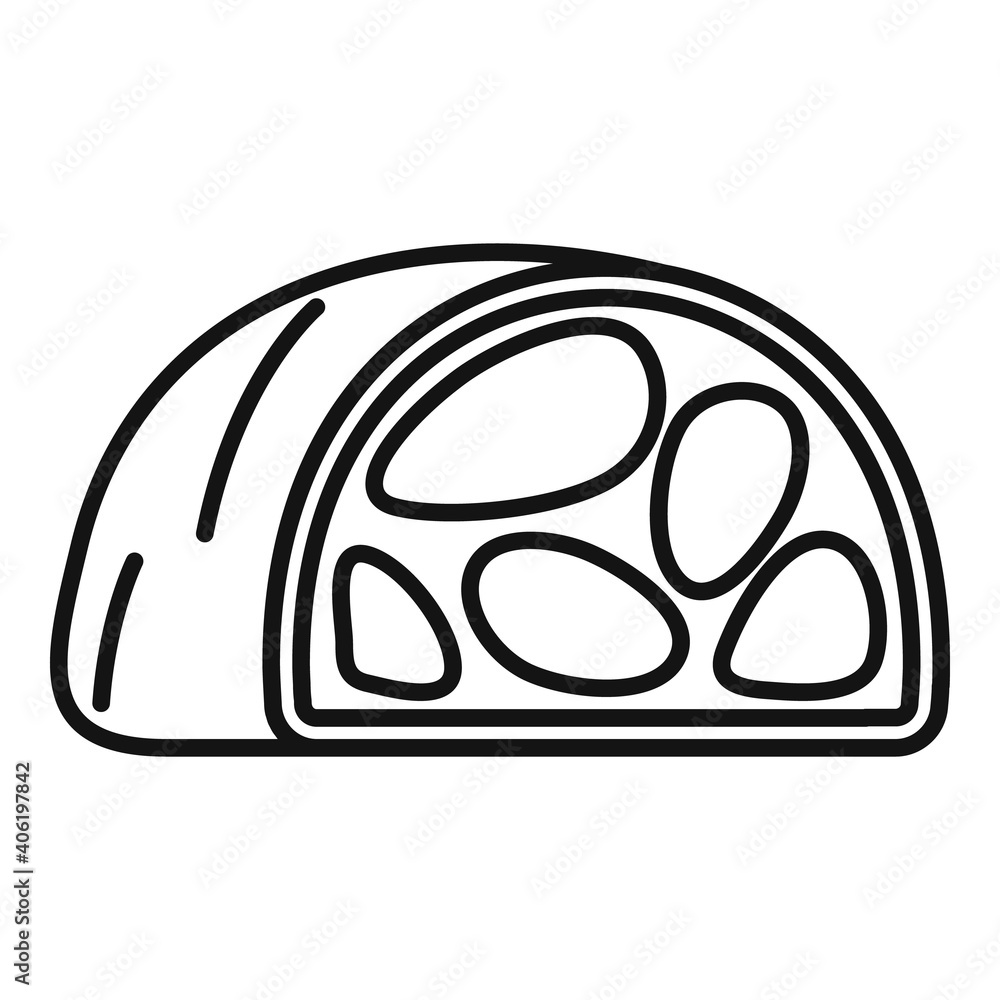 Bacon meat icon. Outline bacon meat vector icon for web design isolated on white background Bacon meat icon. Outline bacon meat vector icon for web design isolated on white background