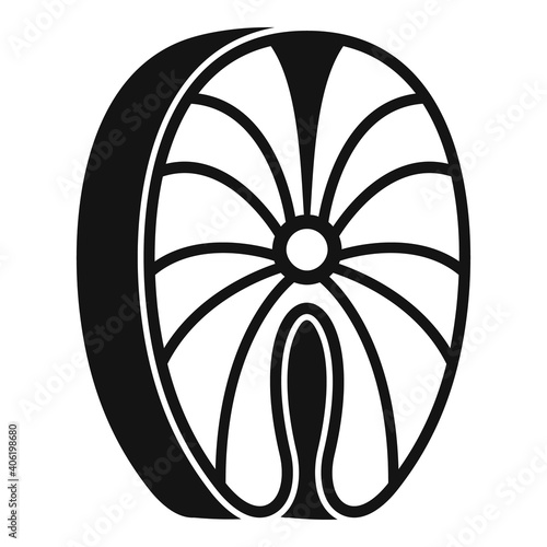 Fishing slice icon. Simple illustration of fishing slice vector icon for web design isolated on white background