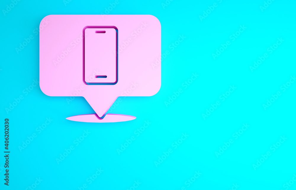 Pink Phone repair service icon isolated on blue background. Adjusting, service, setting, maintenance, repair, fixing. Minimalism concept. 3d illustration 3D render. Pink Phone repair service icon isolated on blue background. Adjusting, service, setting, maintenance, repair, fixing. Minimalism concept. 3d illustration 3D render.