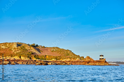 Image of Noirmont Light House on the South coats of Jersey CI. Selective Focus