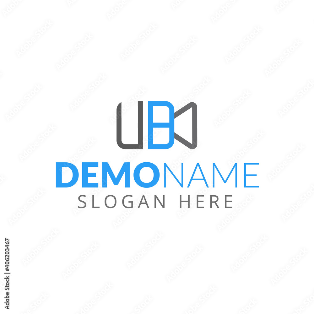 Initial UB logo design vector template with a camera icon. Initial UB logo design vector template with a camera icon.
