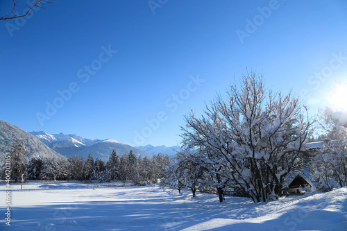 Winterlandschaft, Imst in den Tiroler Alpen © Sabrina