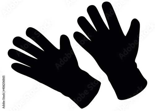 Warm gloves for men. Vector image.