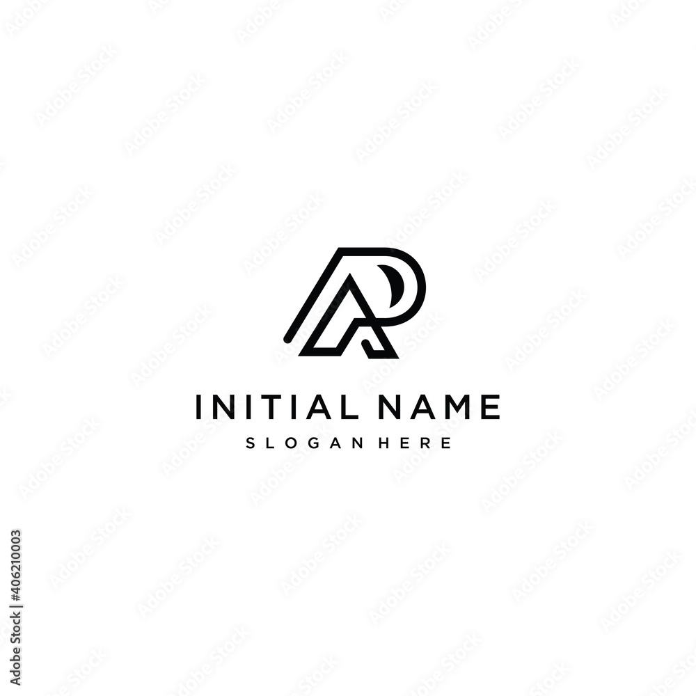 letter ap or pa monogram vector logo. letter ap or pa monogram vector logo.