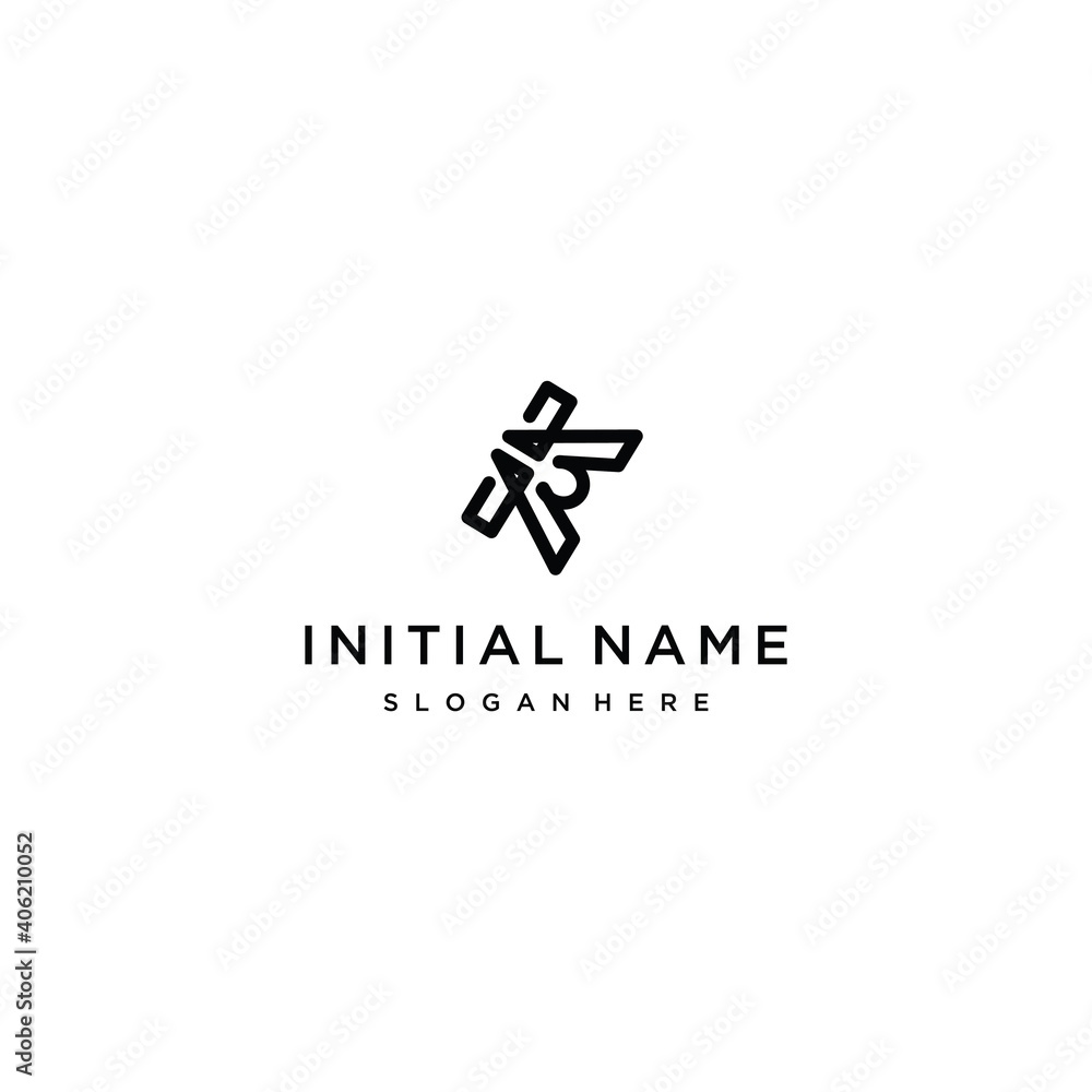 Obraz premium Initial letter logo k monogram