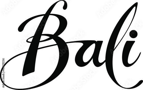 Bali - custom calligraphy text