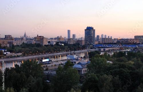 View of spring evening Moscow