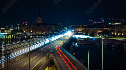 Night photo of Stockholm