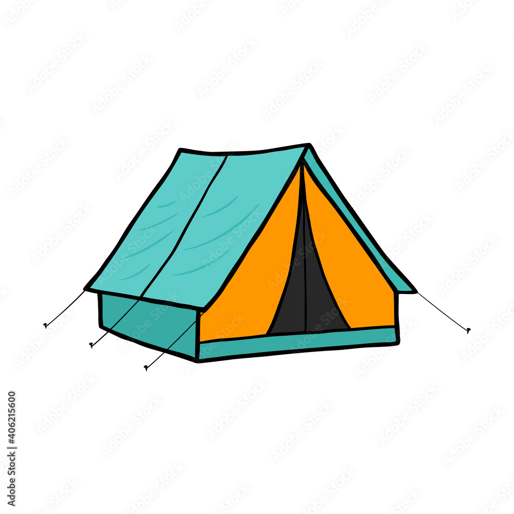 Tent Flat Illustration