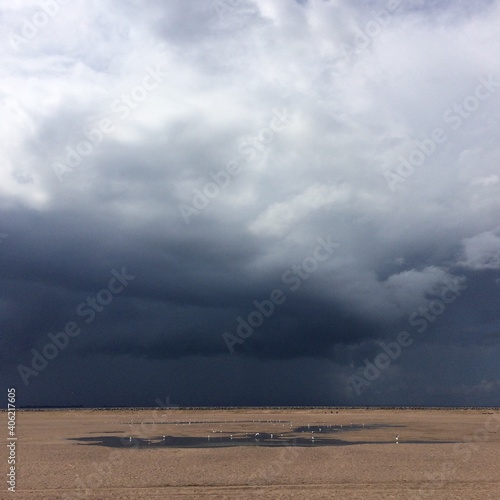 storm clouds over the sea photo