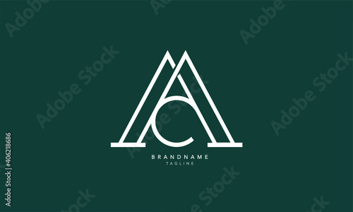 Alphabet letters Initials Monogram logo AC, CA, A and C