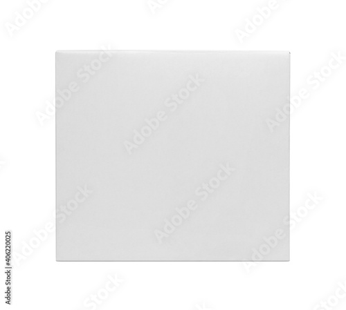 White cardboard box isolated on white background. Clipping Path. © resul