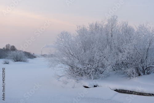 Frosty morning on the river