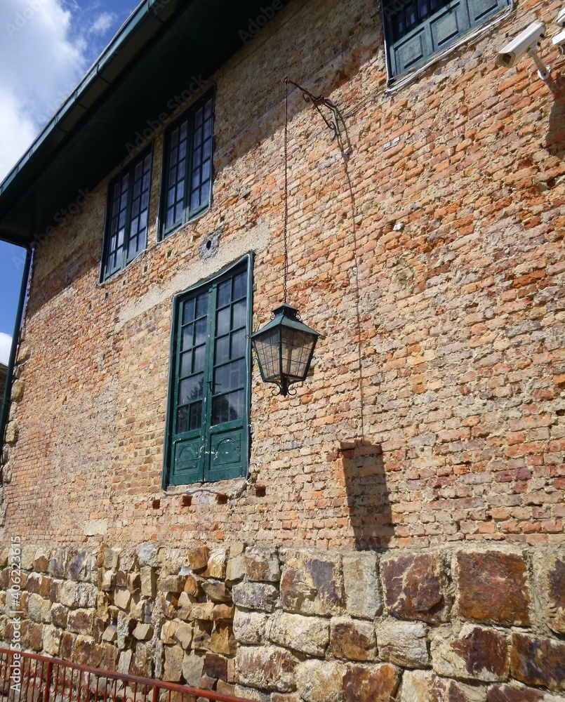 old wall with windows