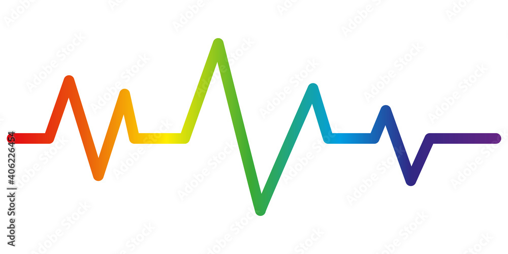 Vector icon of the heartbeat isolated on a white background. Vector icon of the heartbeat isolated on a white background.