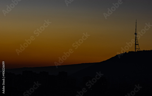 Sunrise time over Tbilisi, Georgia