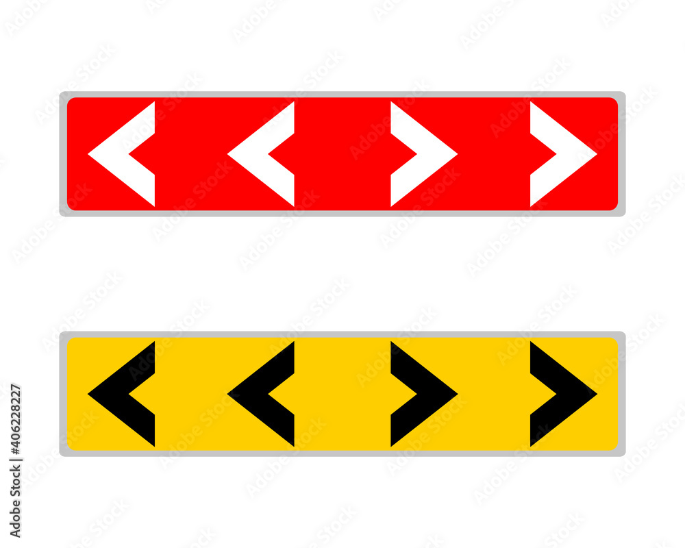Vector set of detour signs from the right and detour from the left. Left detour icon. Detour icon from the right. Set of icons for the internet. Vector illustration. Collection of icons isolated. Vector set of detour signs from the right and detour from the left. Left detour icon. Detour icon from the right. Set of icons for the internet. Vector illustration. Collection of icons isolated.