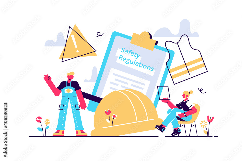 Fototapeta premium OSHA concept. Occupational safety and health administration. Government public