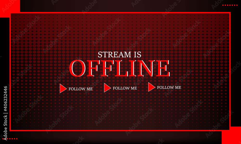 Offline Screen Dotted Red Theme. Stream is Offline HD Screen. Design for Gamer and Streamer. Offline Screen Dotted Red Theme. Stream is Offline HD Screen. Design for Gamer and Streamer.
