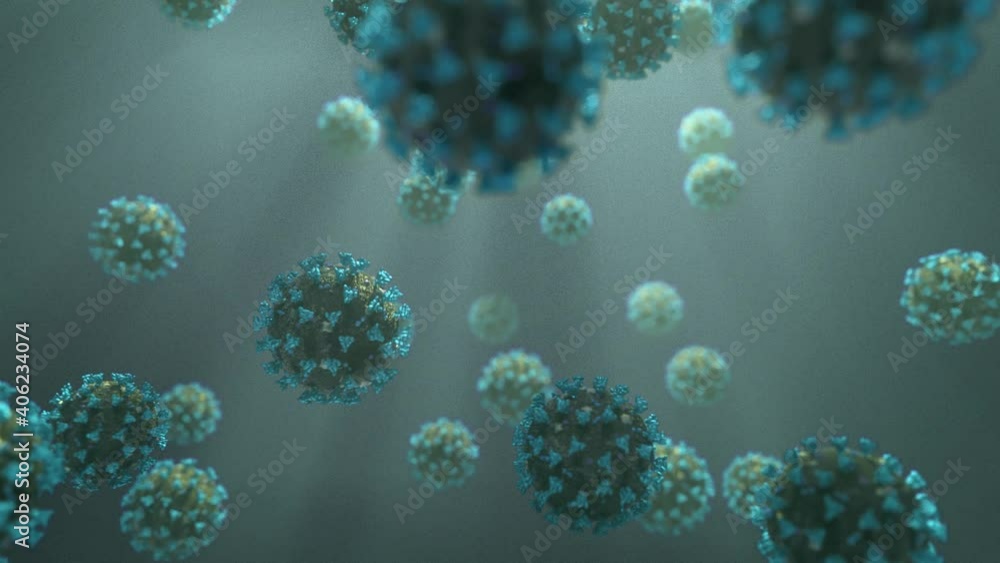 Vidéo Stock Coronavirus, SARS CoV 2, 2019 nCoV background covid ...