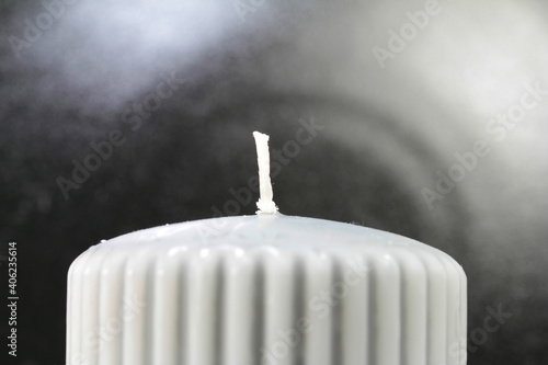 Photography the wick of a candle